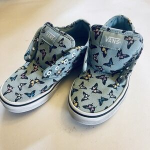 VANS Off‎ the Wall Youth Size 1 Butterfly Print Sneakers Low Top Shoes
